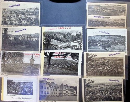 97980 W6990 Bad Mergentheim Kleinposten bis 20 Lot mit 19 AK Originale aus den Musterbüchern des Metzverlages rückseitig Haftspuren