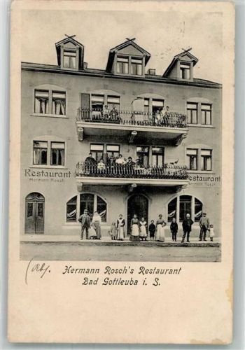 01816 O8302 Bad Gottleuba 1908 Foto AK Gasthaus Rosch