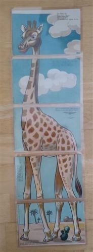 Giraffe 5 Karten komplett sehr gute Erhaltung Puzzle BOAKC
