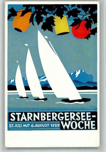 Starnberg 1929 Stranbergersee Woche Entwurf Hempl