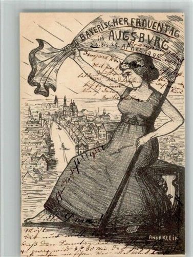 Augsburg 1905 Bayerischer Frauentag sign. Anna Klein Judaika
