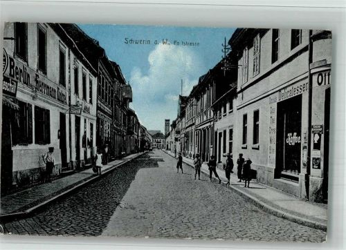 Schwerin a. Warthe 1915 Feldpost Inf. Regt. Geschäft Delikatessen Poststrasse