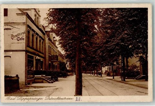 Bad Lippspringe 1910 Detmolderstraße Conditorei-Cafe