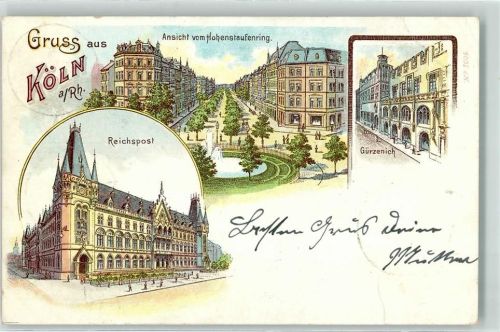 Köln Hohenstaufenring 1900 Hohenstaufenring Reichspost Gürzenich