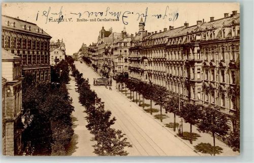 Plauen WK II Breitestraße Carolastraße Straßenbahn
