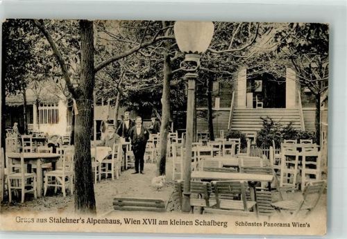 1170 Wien 17. Bezirk, Hernals 1913 Gebrauchsspuren Gasthaus Stalehner Alpenhaus am kleinen Schafberg