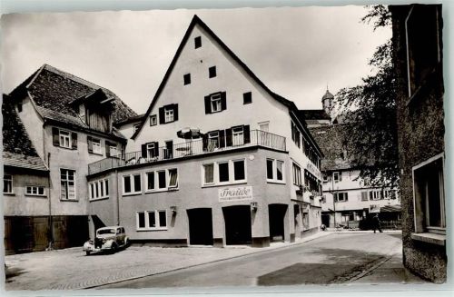 Altensteig Gasthaus Pension zur Traube Metzgerei Auto Kirche Foto AK