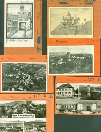 Tengen Lot mit 10 AK Musterkarten Original aus Metzarchiv Bestellvorgänge und Auflagenzahlen