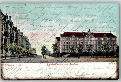 Plauen 1906 Blücherstraße Seminar