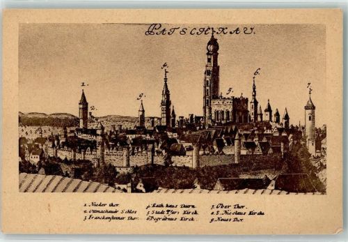 Patschkau Nieder Tor Ottmachauer Schloss Rathaus Ober Tor Nicolaus Kirche Neues Tor Stadtpfarr Kirche