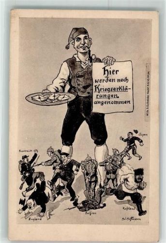 Michel Humor Pfeife sign.Ad.Hoffmann Propaganda WK I Künstlerkarte