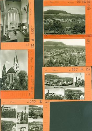 Owen Lot mit 9 AK Musterkarten Original aus Metzarchiv Bestellvorgänge und Auflagenzahlen
