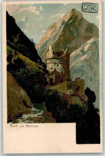 Riva del Garda 1899 Künstlerkarte Nr. ? Die Bastion sign. Diemer, Zeno