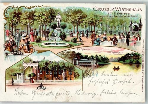 Halensee 1900 Gasthaus am Halensee Gartenwirschaft Der Halensee