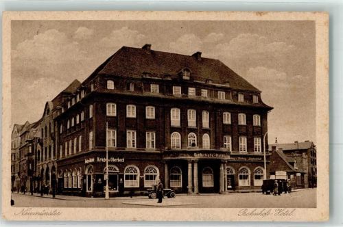 24534 W2350 Neumünster , Holst - Bahnhofs Hotel Auto Oberbeck Mann