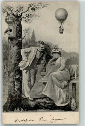 1900 Liebespaar Bildseite Kl. Flecken