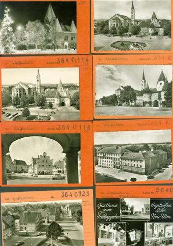 89264 W7912 Weißenhorn Lot mit 23 AK Musterkarten Original aus Metzarchiv Bestellvorgänge und Auflagenzahlen