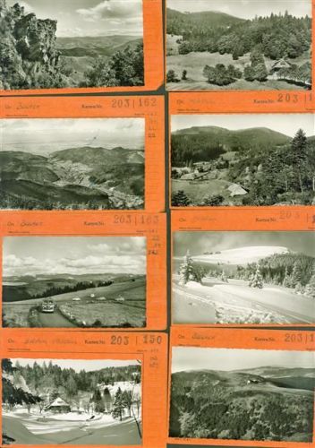 79677 W7869 Belchen im Schwarzwald Lot mit 28 AK Musterkarten Original aus Metzarchiv Bestellvorgänge und Auflagenzahlen