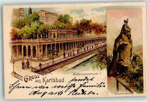 Karlovy Vary 1901 Hirschsprung Mühlbrunnencolonnade