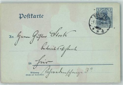 W7750 Konstanz Jung-Liberaler Verein Einladung zur Sitzung Privatganzsache 1903