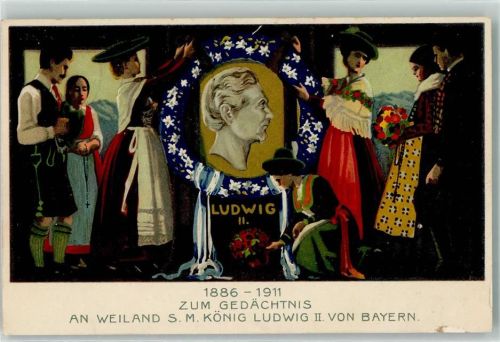 1911 Trachten Gedächtnis Relief Kranz
