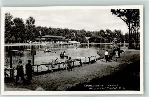 Neustadt O.S. Strandbad Wildgrund WK II Fahne