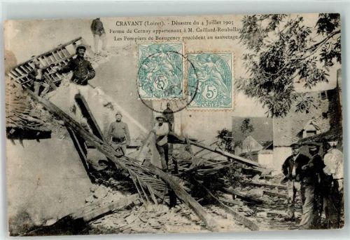 Cravant Unglück 4. Juli 1905 Ferme de Cernay