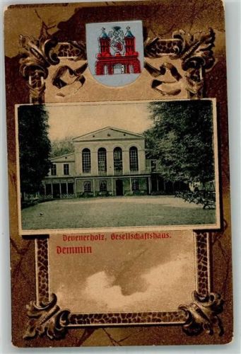 Demmin Gesellschaftshaus am Devener Holz Wappen