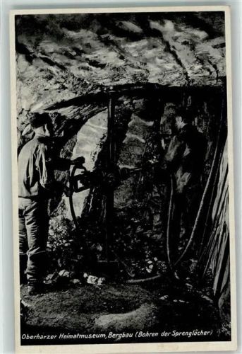 W3392 Clausthal-Zellerfeld Bohren der Sprenglöcher AK Bergbau 1933