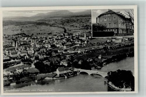 Rheinfelden Fliegeraufnahme Gasthaus zur Sängerhalle Rhein Rheinbrücke