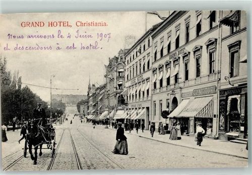 Oslo Kristiania 1907 - Grand Hotel Kutsche