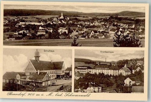 79848 W7823 Bonndorf im Schwarzwald - Schulhaus Krankenhaus