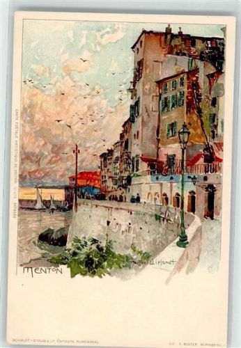 Menton sign. M. Wielandt Künstlerkarte