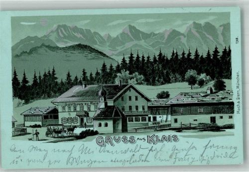 Klais 1900 Gasthaus zu Klais Verlag Moch & Stern-München