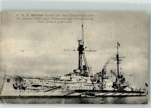 1915 S.M.S. Blücher Verlag W.B.Levy Nr. 213