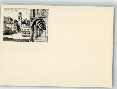 87700 W8940 Memmingen Künstlerkarte Kirchturm von St. Martin