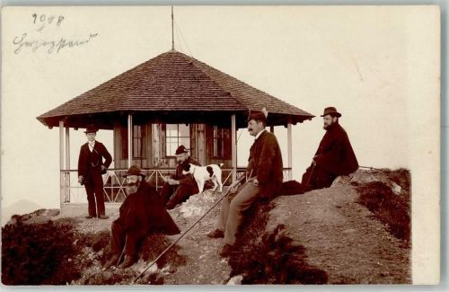 Herzogstand 1908 Pavillon Wanderer Jack Russell