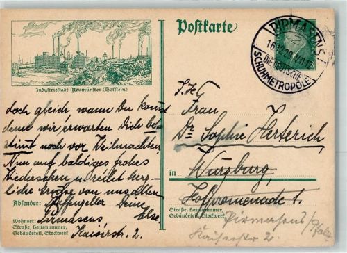 W2350 Neumünster , Holst Werbestempel Schuhstadt Pirmasens Privatganzsache