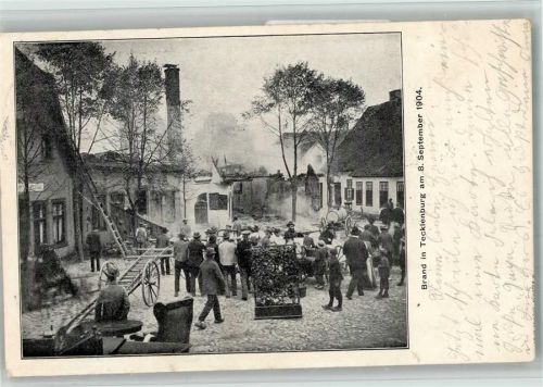 Tecklenburg 1905 Brand Feuer Katastrophe Feuerwehr 8. September 1904 Trümmer
