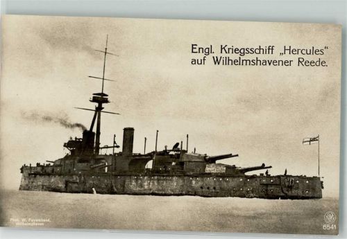 Wilhelmshaven Englisches Kriegsschiff Hercules auf Reede Verlag NPG 6541 Foto : Feyerabend