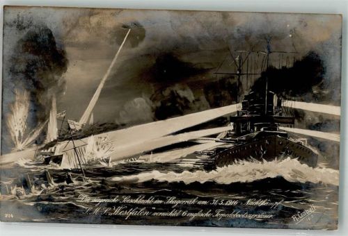 Gefechte Skagerrak Marineschiffspost Nr. 24 - 29.06.16 S.M.S. Oldenburg Marine WK I 1916
