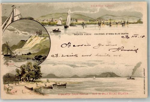 Balatonfüred 1897 Segelboote Balaton