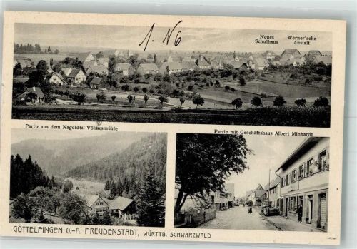 72297 W7291 Göttelfingen , Kr Freudenstadt Gebrauchsspuren Aus dem Nagoldtal Völmesmühle Neues Schulhaus