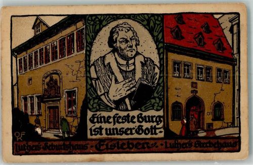 Lutherstadt Eisleben sign. OFK Martin Luthers Geburts- und Sterbehaus