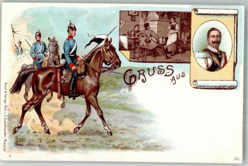 1900 Militär Kavallerie, im Quartier Verlag Schottländer Nr. 5 XI