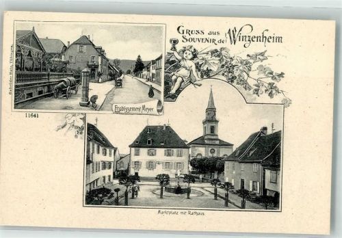 Wintzenheim Etablissement Meyer Marktplatz Rathaus