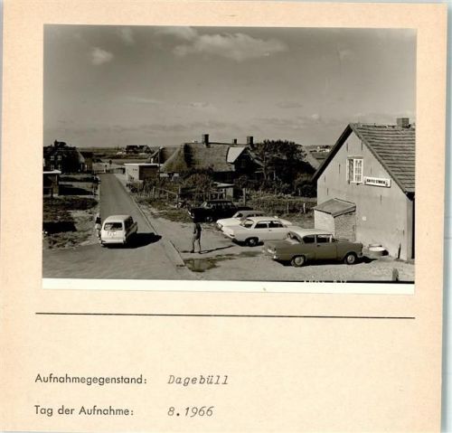 Dagebüll Foto montiert auf Karton Autos