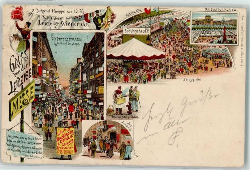 Leipzig 1906 Volksfest Messe Karussell Verlag Bruno Bürger u. Ottillie 148