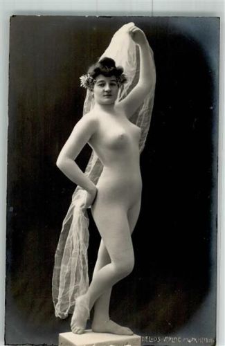 Nudes als Statue Helios Verlag München FKK 1907 Foto AK