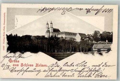 84051 W8307 Essenbach , Niederbay Foto AK Schloss Holzen Adelskorrespondenz